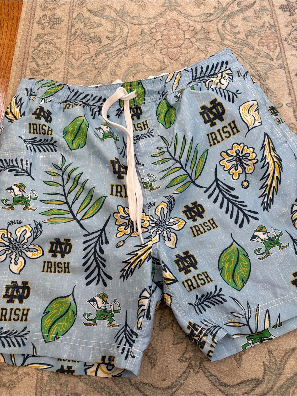Mens Wes and Willy Notre Dame swim trunks